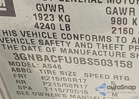 2011 Chevrolet Hhr Lt from USA, damaged, VIN 3GNBACFU0BS503158